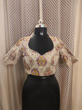 Printed backless cotton with sleeves