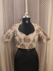Printed backless cotton with sleeves