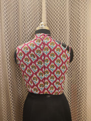 Printed one shoulder blouse