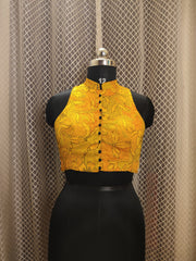 Sleeveless reverse katha blouse
