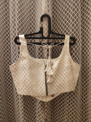 Designer brocade corset blouse