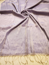 Silver premium zari thread "Glass Molten Metals" collection of premium zari-mul saree