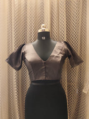 Solid colour modal puff sleeved blouse(on Sale)