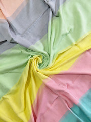 Cassata Multi Colour handloom mul cottton saree