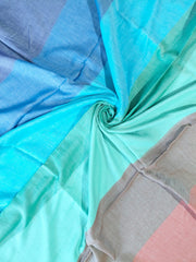 Cassata deep multi colour handloom mul cotton saree