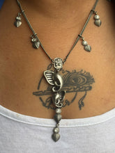 Silver replica elephant long chain