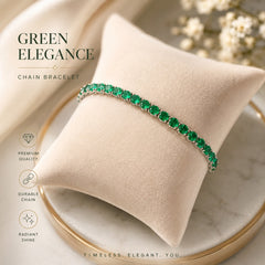 Elegant anti-tarnish stainless stone-studded chain bracelets