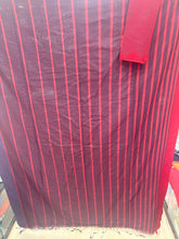 Black-red dual tone handloom cotton saree with red and grey borders + extra blouse piece