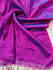 Dual tone " Molten Metals " collection of zari-mul saree
