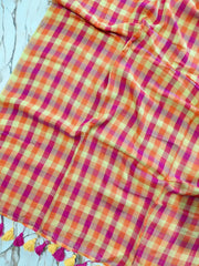 Big chequered multi " Office office " collection of mul cotton saree