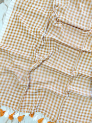 Small Chequered "Gingham" Collection of mul cotton saree