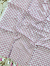 Small Chequered "Gingham" Collection of mul cotton saree