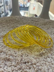 Lemon peela jelly glass bangles