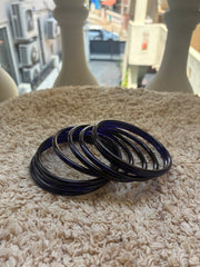Dark blue jelly glass bangle