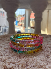 4 light multi jelly glass bangles - design 3