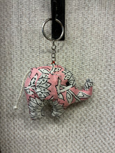 Hand-made fabric key chains/bag charms - Elephant