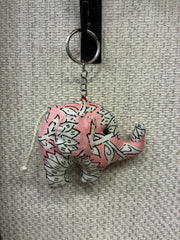 Hand-made fabric key chains/bag charms - Elephant