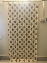 Hand block printed cotton curtains