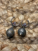 Silver Replica Disco ball dangler earrings