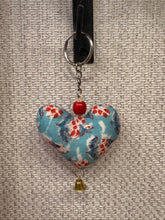 Hand-made fabric key chains/bag charms - Heart