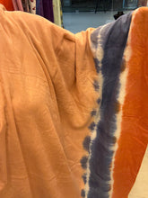 Peach blue orangish-peach 'Rangoli" collection of tie dye mul cotton saree