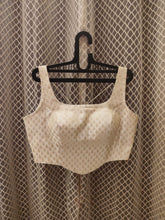 Designer brocade corset blouse