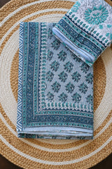 Cotton hand-blocked Kota Doriya sarees with mulmul blouse piece (Sanganeri/Dabu prints)