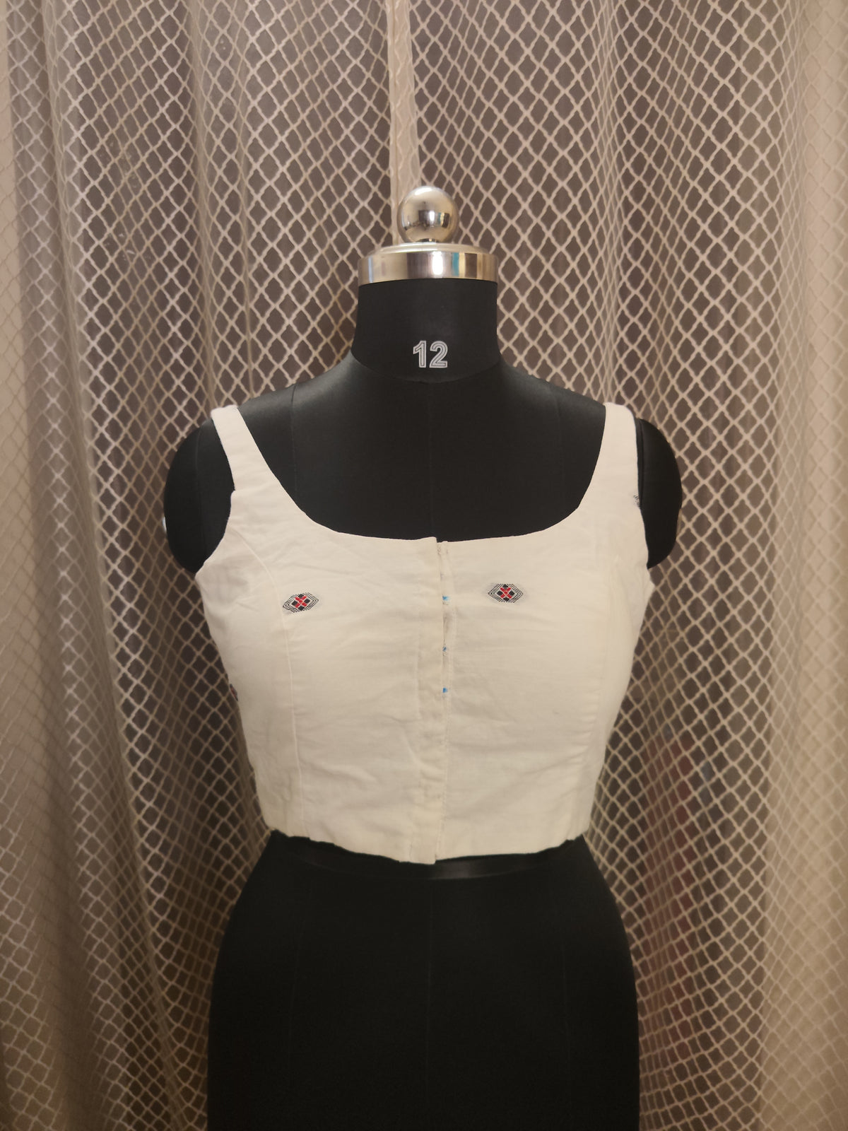 Jamdani sleeveless blouse