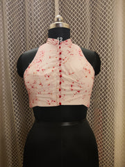 Off white Racer cut Batik blouse