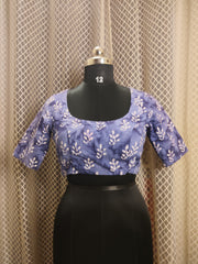Cotton Batik backless blouse with sleeves