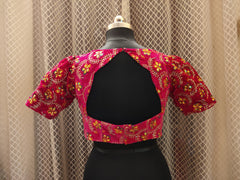 Pink velvet Celebrity style blouse