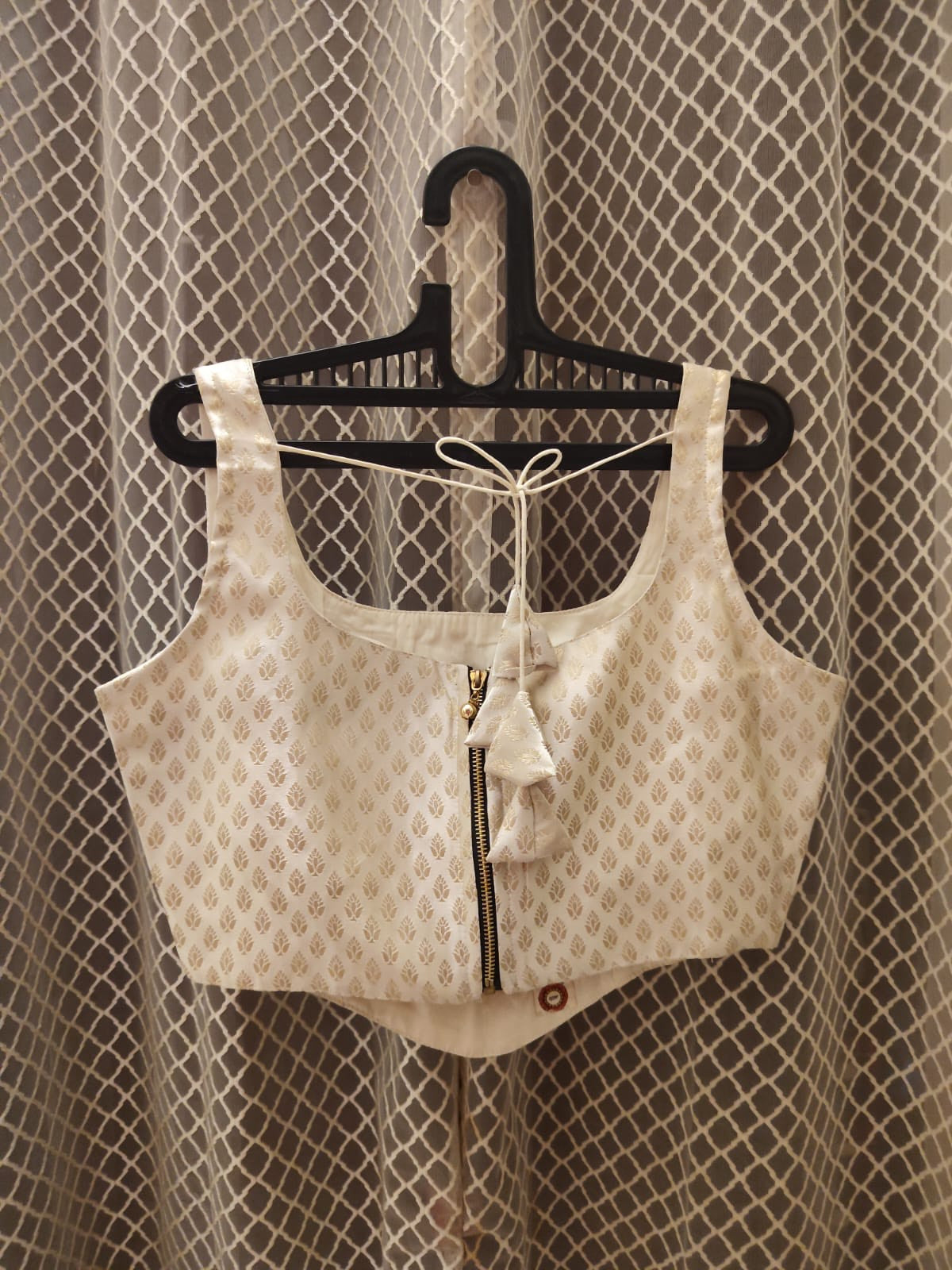 Designer brocade corset blouse