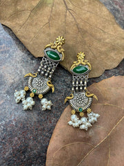 Dual tone silver replica earring 1