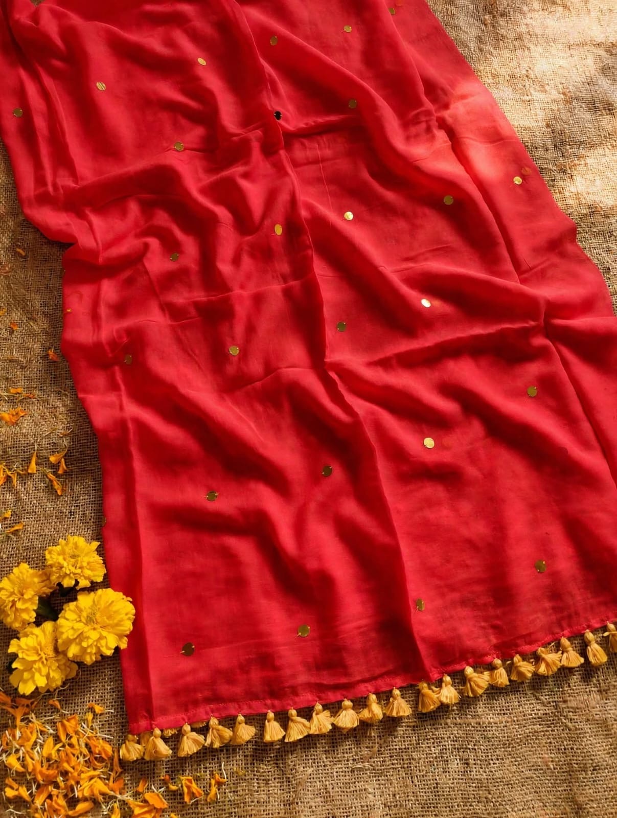 Tara Sitara - sequinned mul cotton sarees