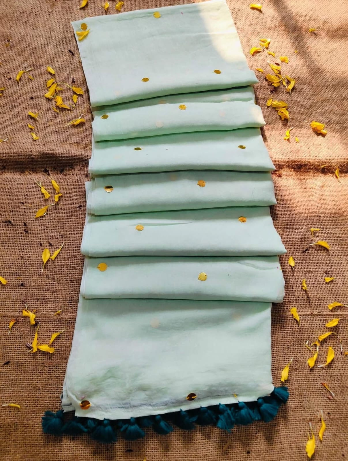 Tara Sitara - sequinned mul cotton sarees