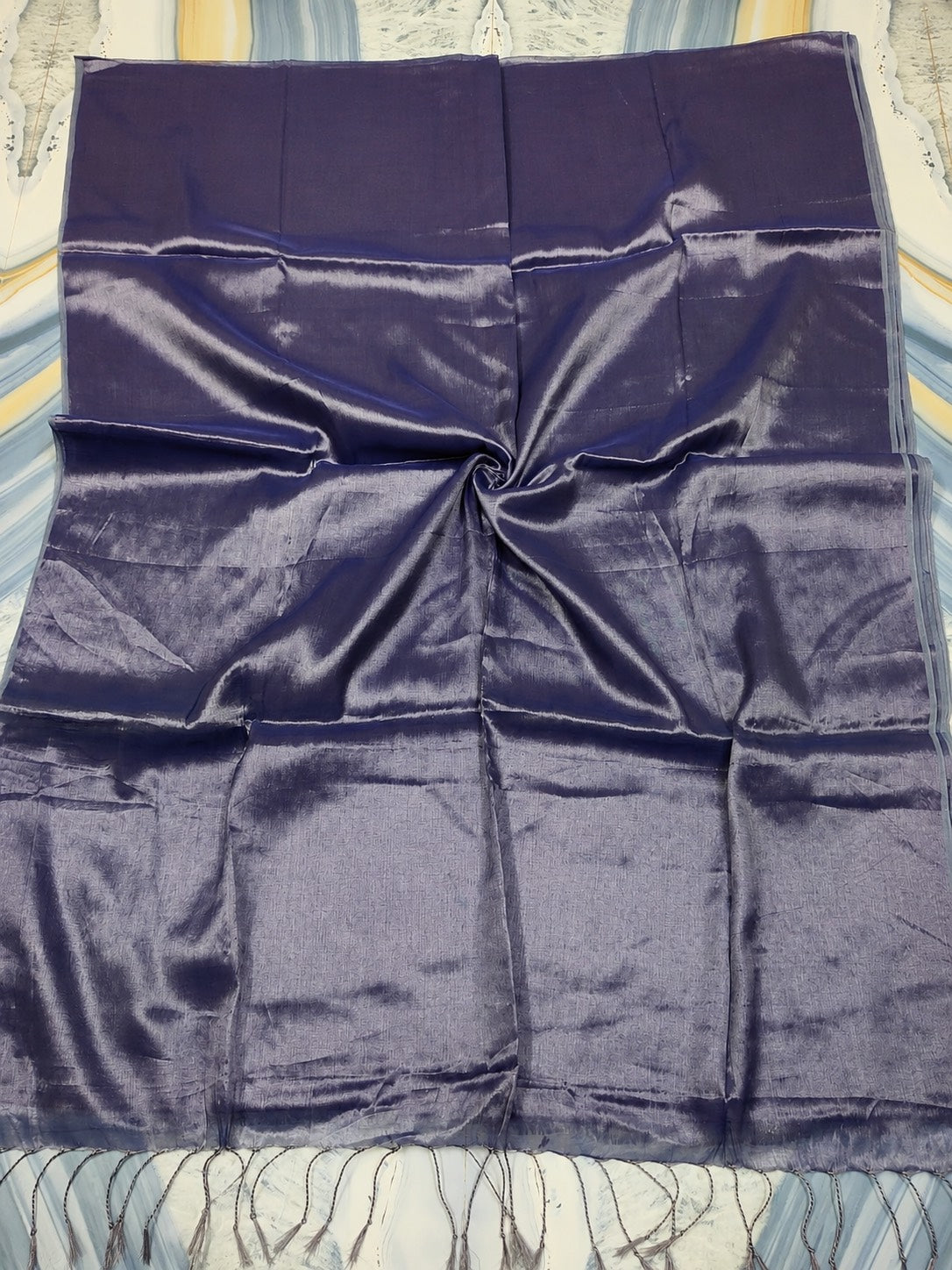 Single tone "Molten Metals "  collection of zari-mul saree