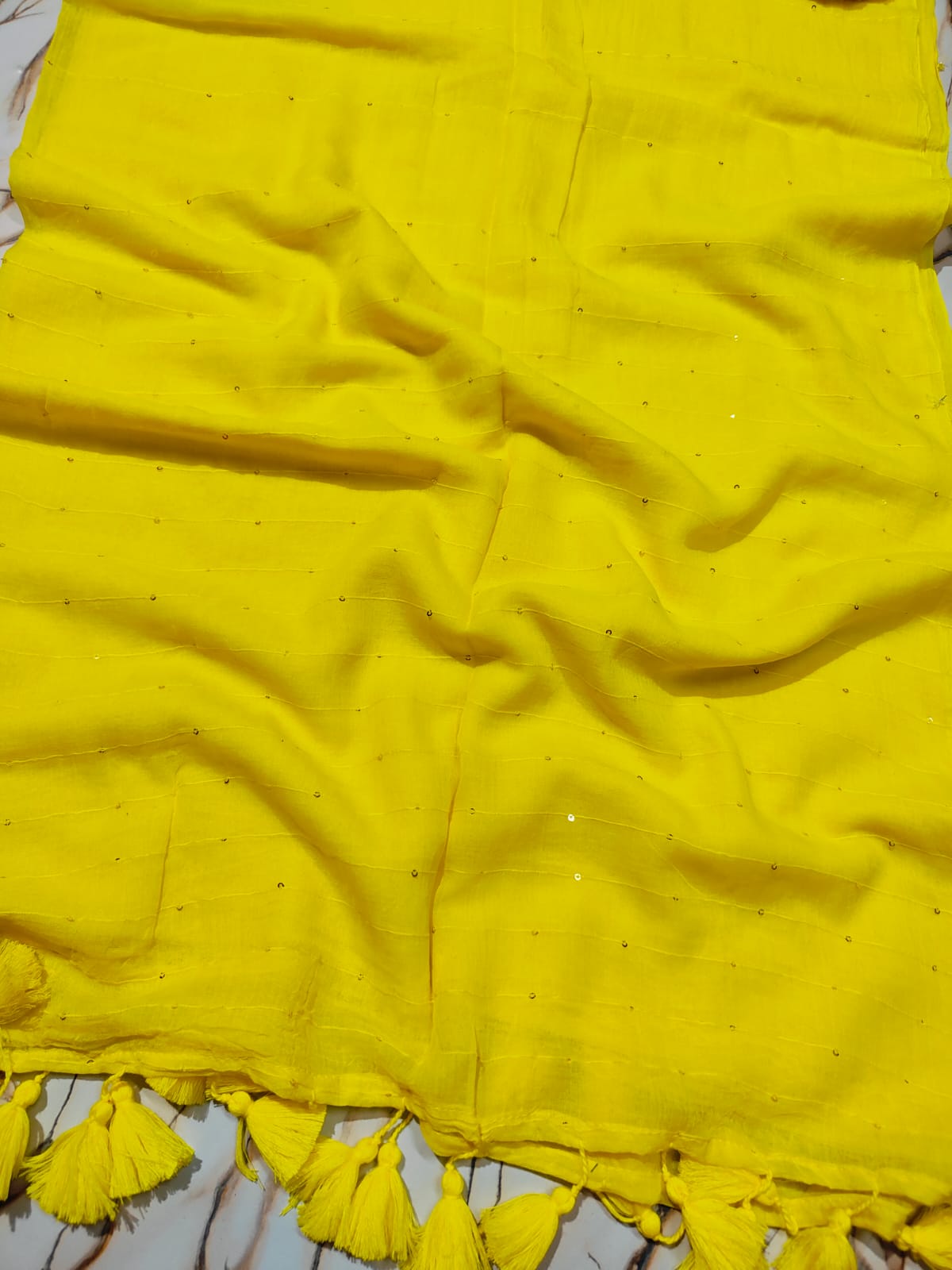 "Jugnu " collection of tiny sequinned mul cotton sarees