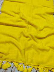 "Jugnu " collection of tiny sequinned mul cotton sarees
