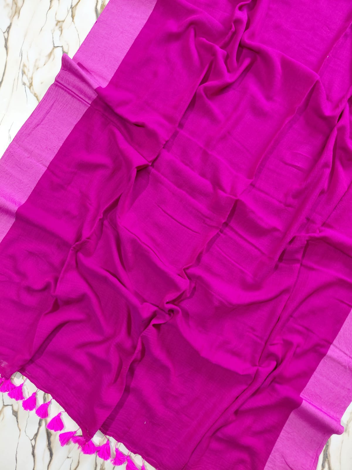 Pink "Office Office " collection of mul. cotton saree