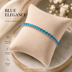 Elegant anti-tarnish stainless stone-studded chain bracelets