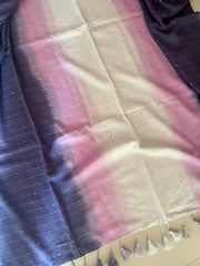 Sunehri - ombre sequinned mul cotton saree