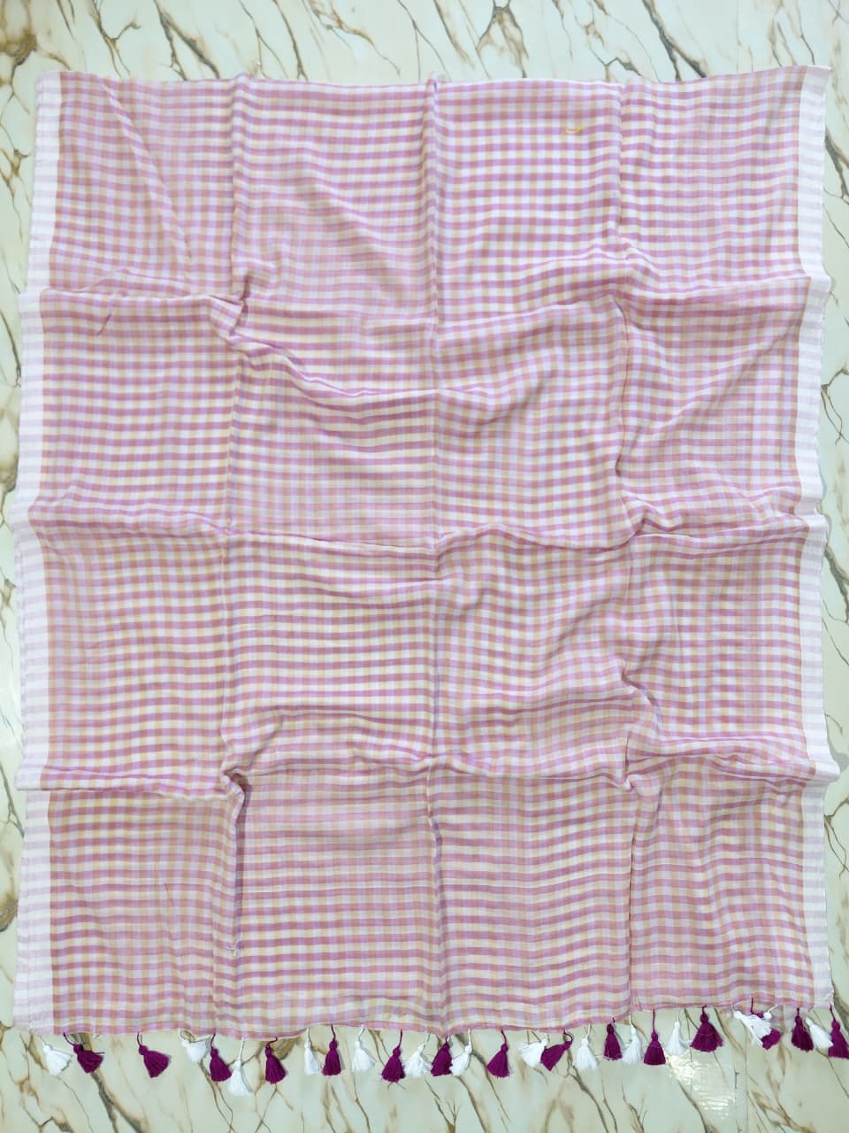 Small chequered multi " Office Office "  Collection of mul cotton saree