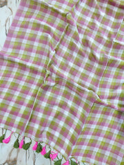 Big chequered multi " Office office " collection of mul cotton saree