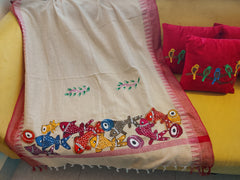 Hand painted " Patta Chitra " duppatta