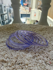 Lavender jelly glass bangle