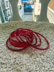 laal jelly glass bangles