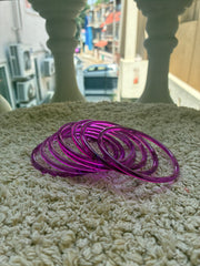 Rani pink jelly glass bangles