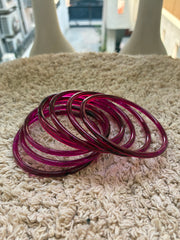 Strawberry jelly glass bangles