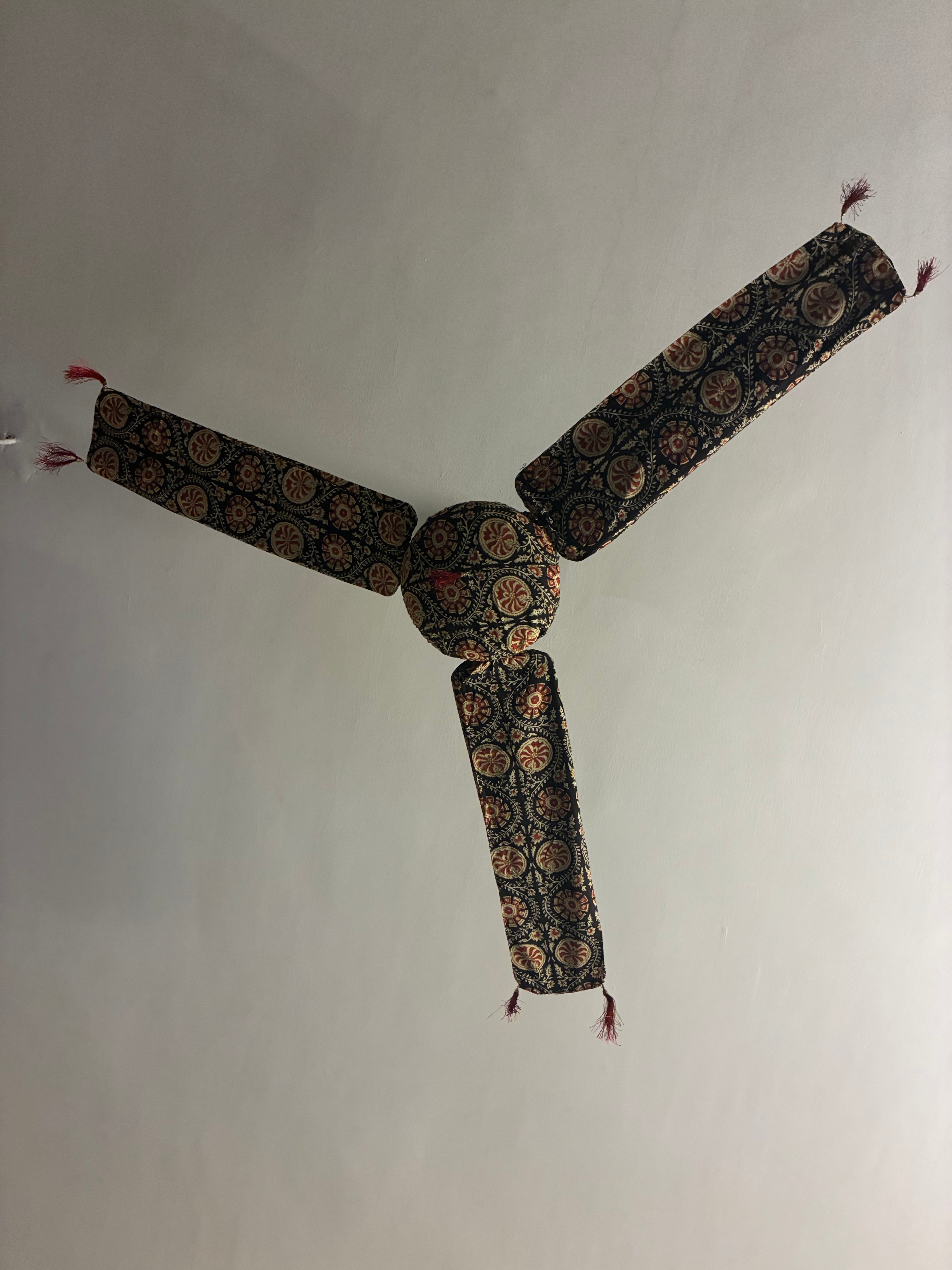 Printed cotton fan cover