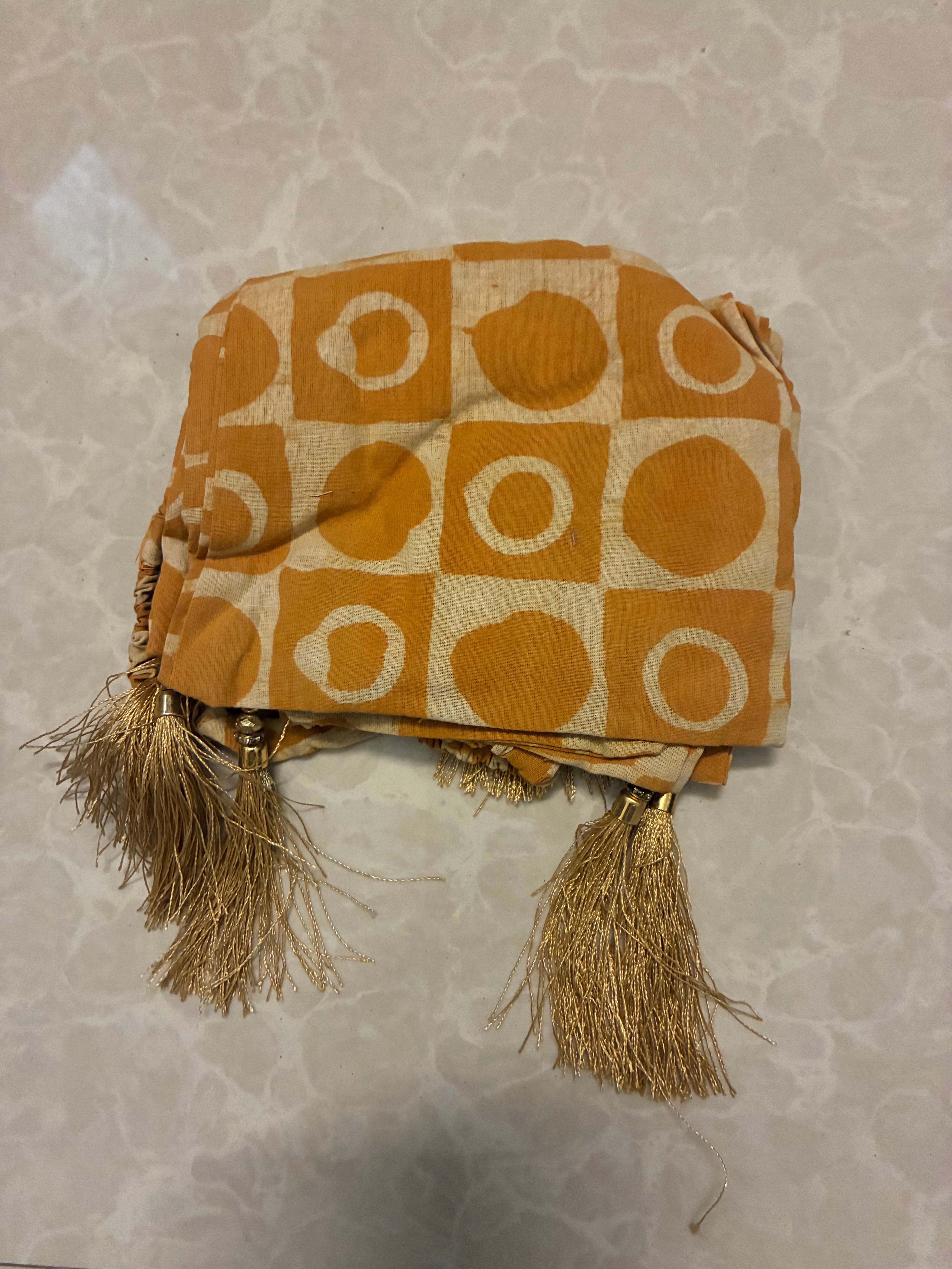 Printed cotton fan cover